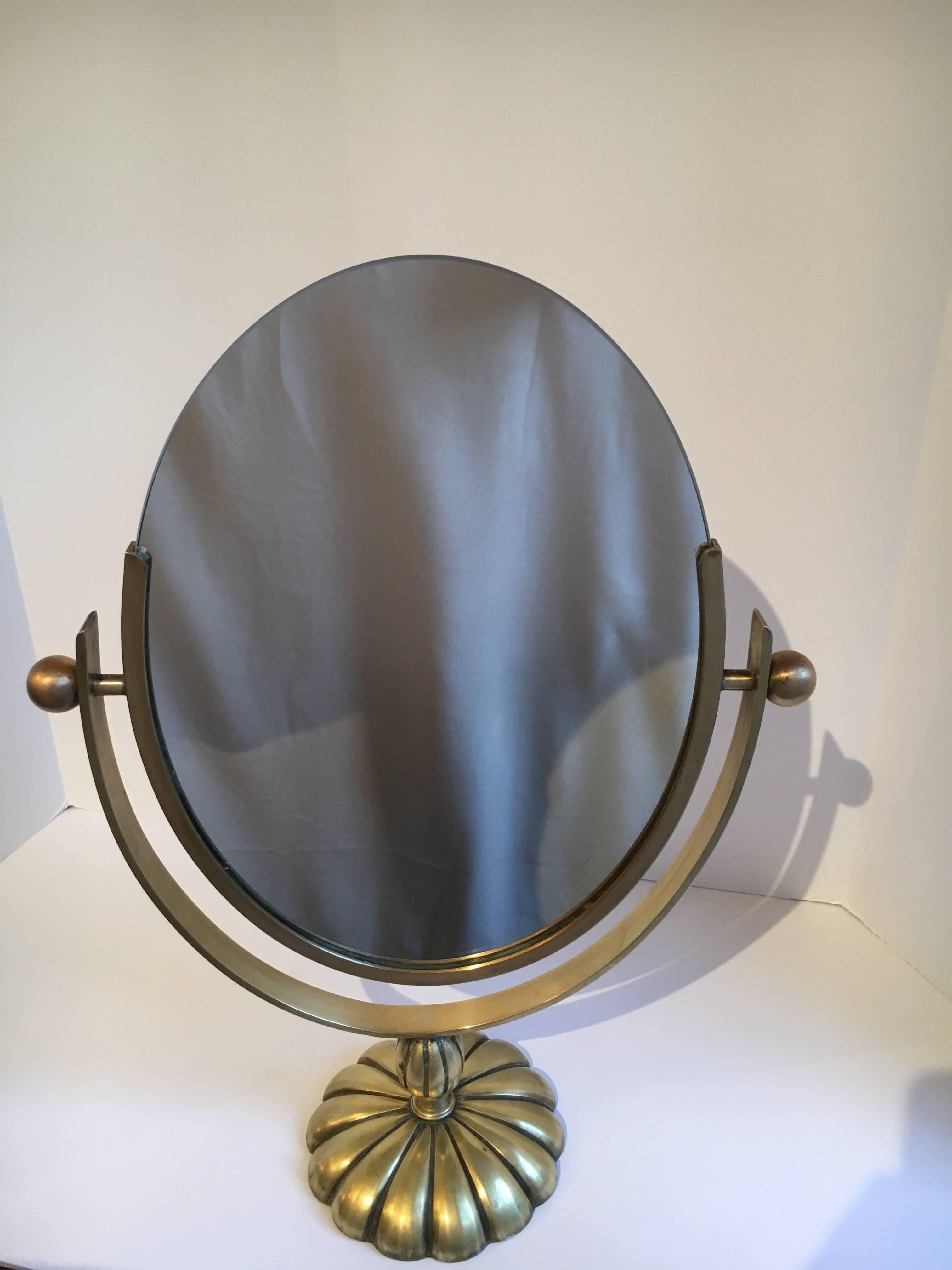 Charles Hollis Jones brass mirror.   perfect for the vanity or bathroom... 