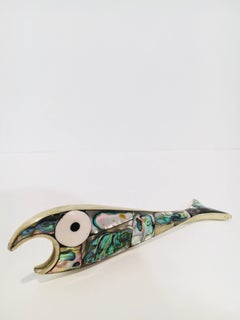 Silver Abalone Fish Shaped Bottle Opener