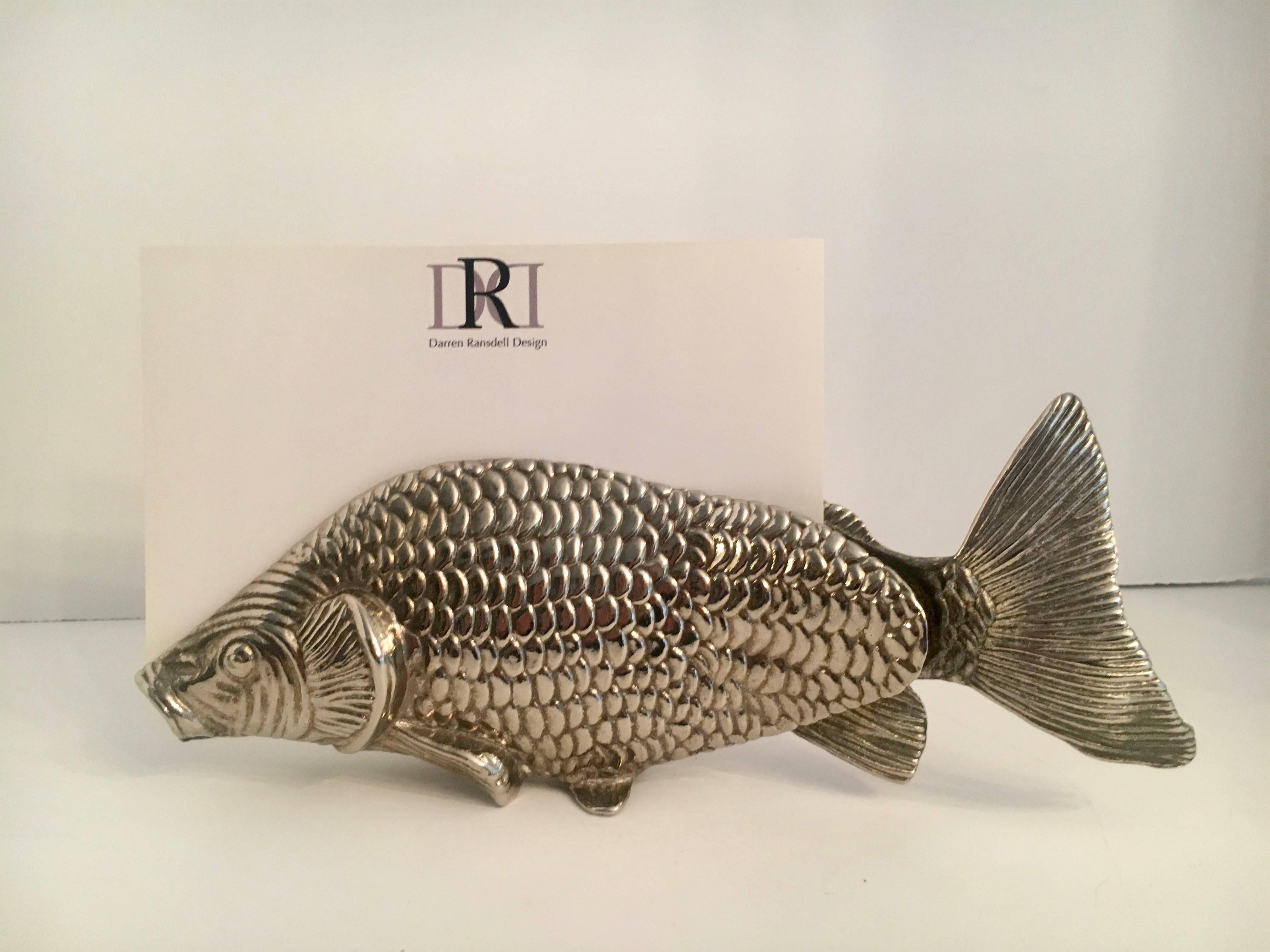 Silver Fish Letter Holder Desk Accessory 2