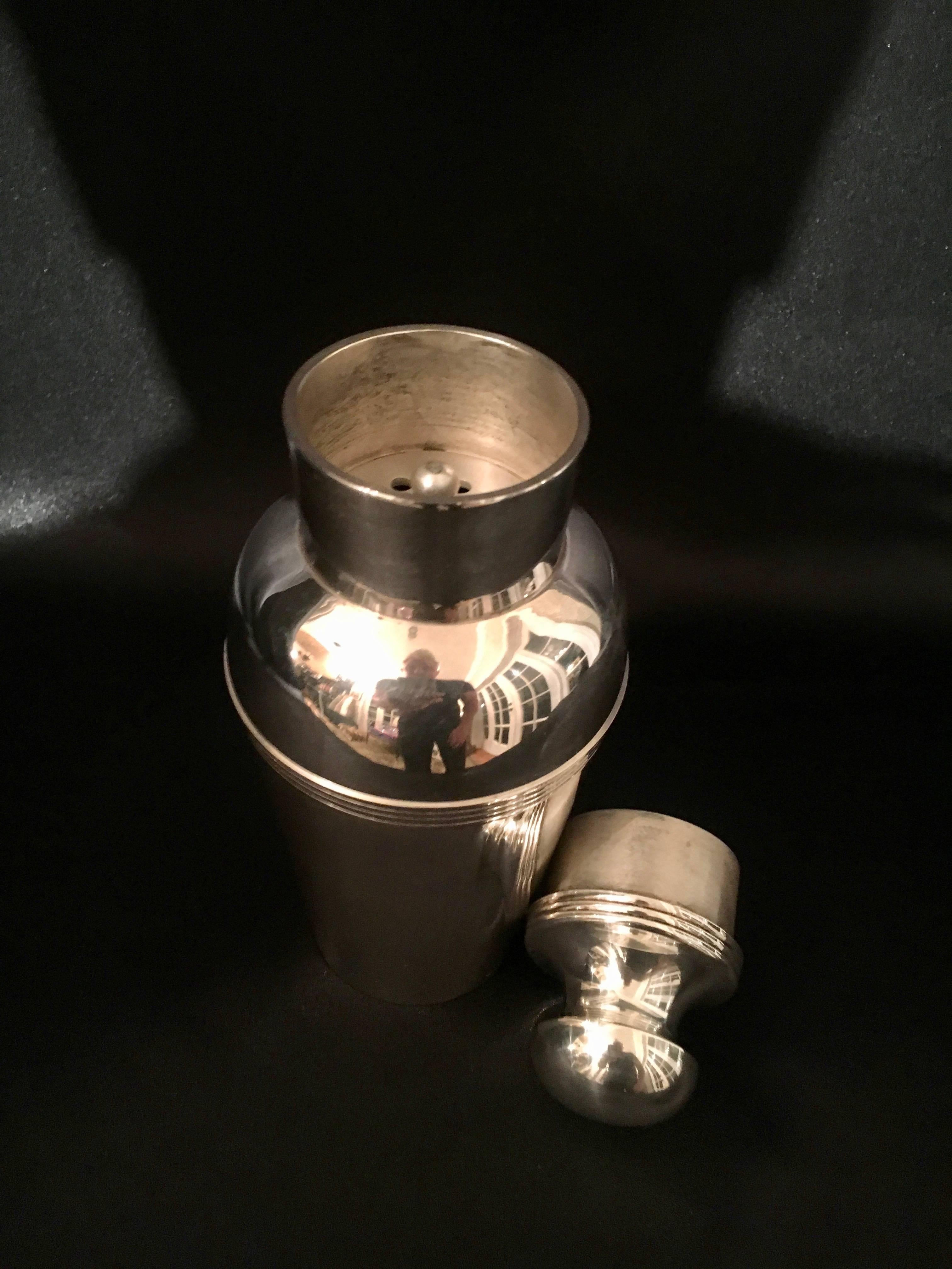 silver plated cocktail shakers