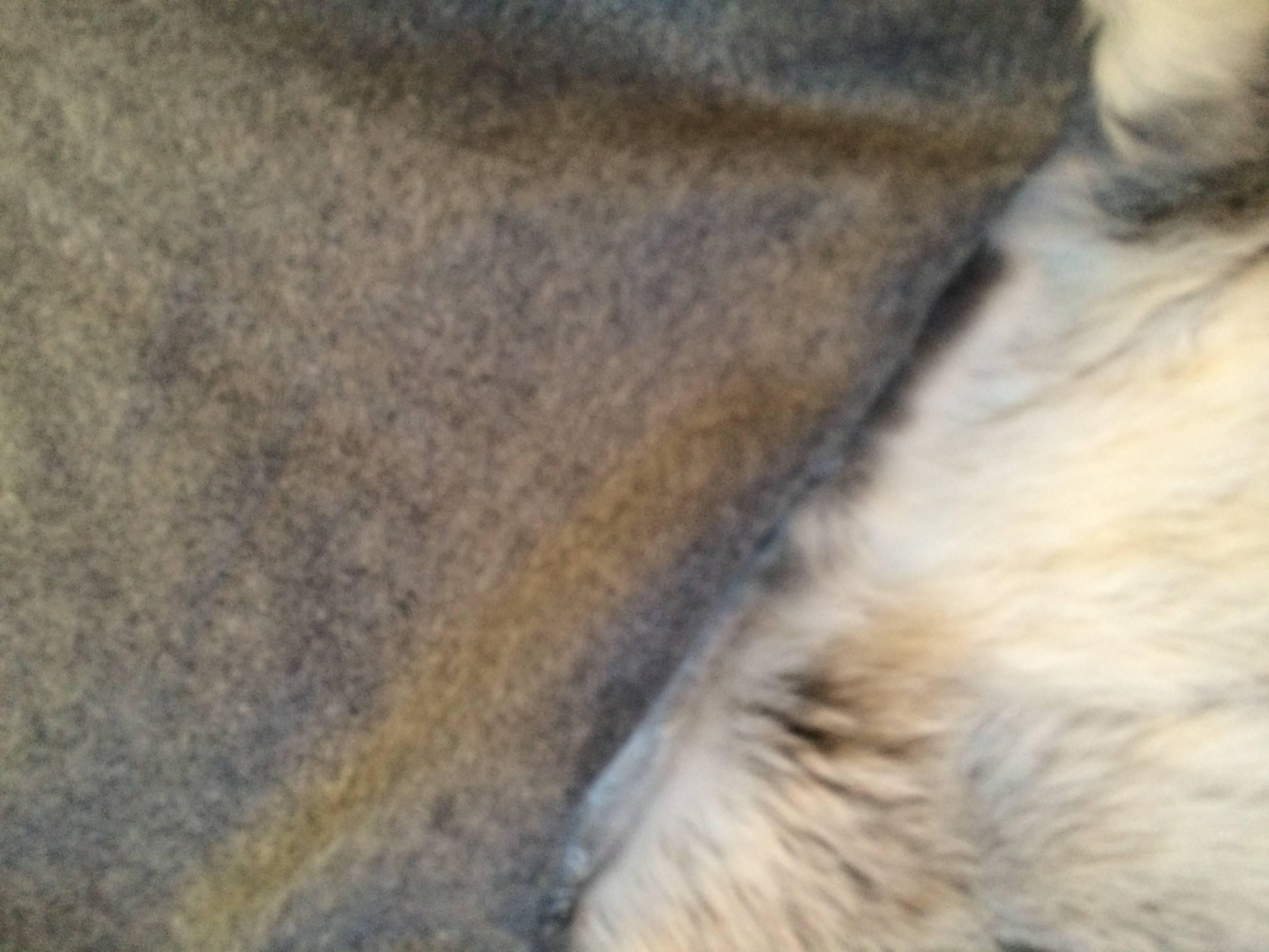 Multi-Color Sheer Fur Throw with Cashmere Backing In Excellent Condition In Los Angeles, CA
