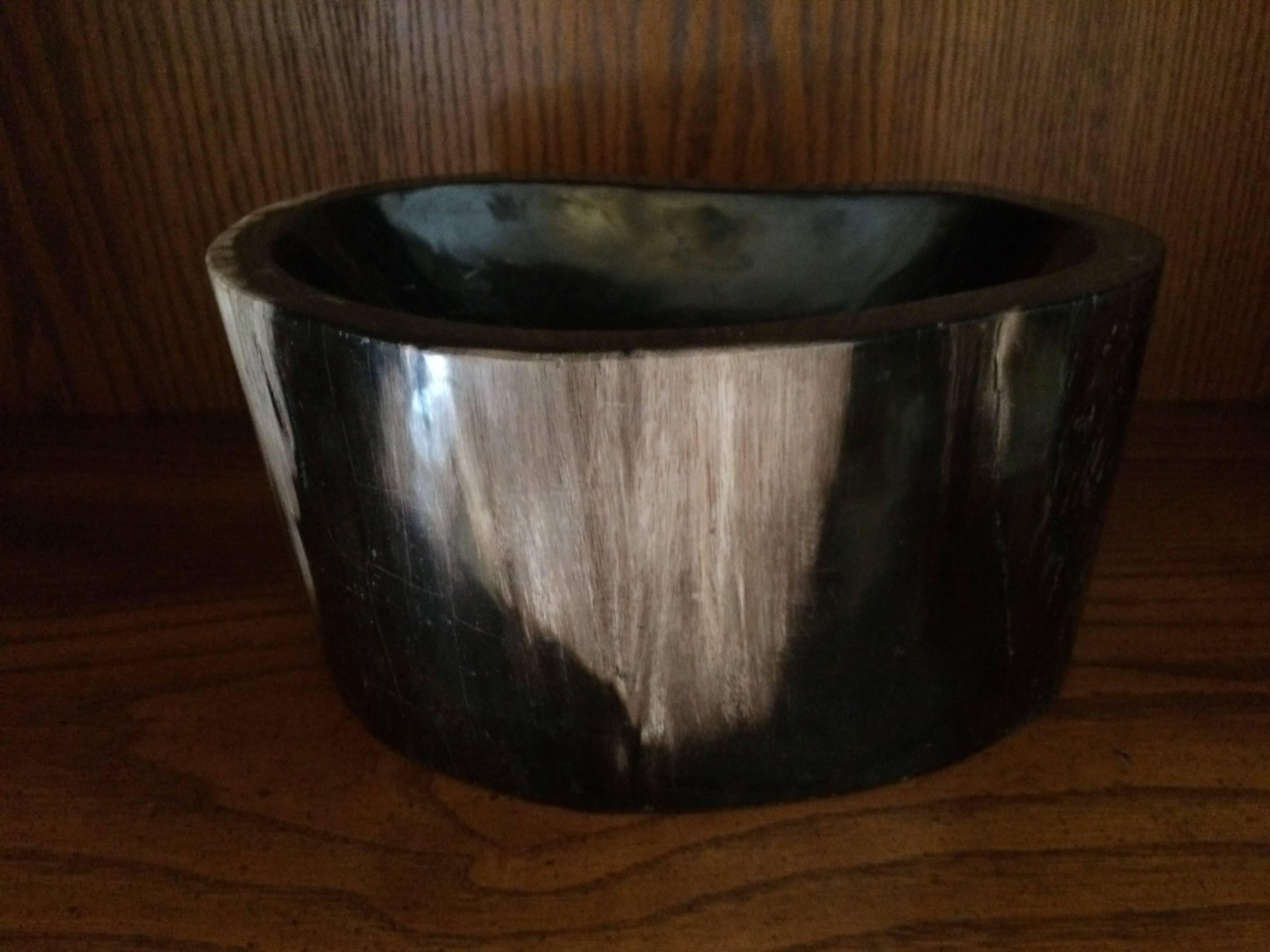 Carved of a piece of petrified wood, this is a lovely bowl for anything your heart desires lovely in any room and extremely heavy and durable.