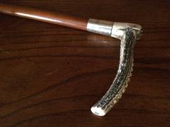 British Horse Whip with Sterling Presentation Collar, Viscount Pollington, 1927