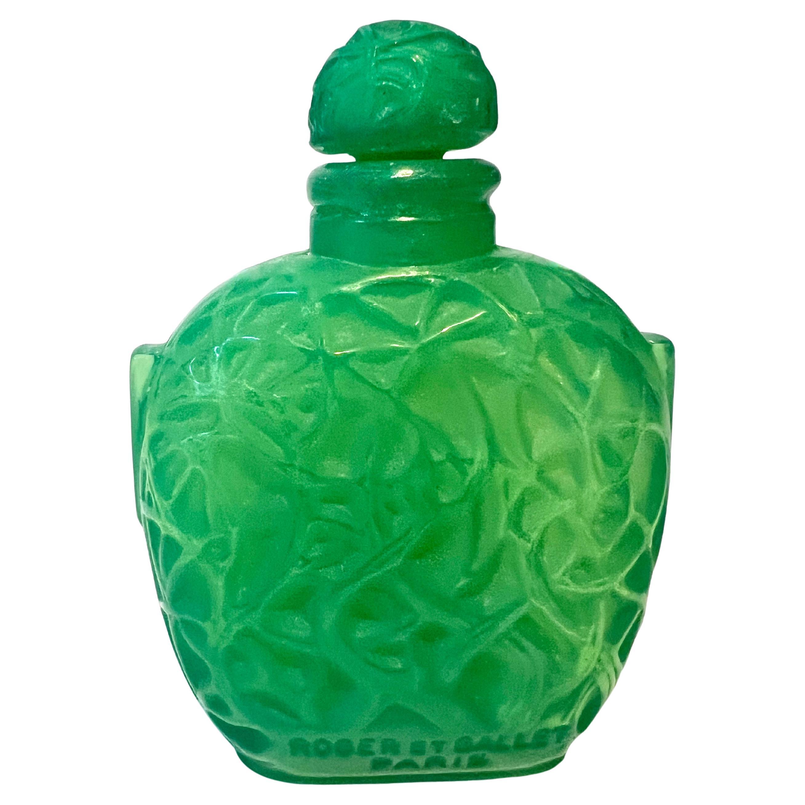 Bottiglia firmata Rene Lalique Le Jade per Roger & Gallet 1926 in vendita