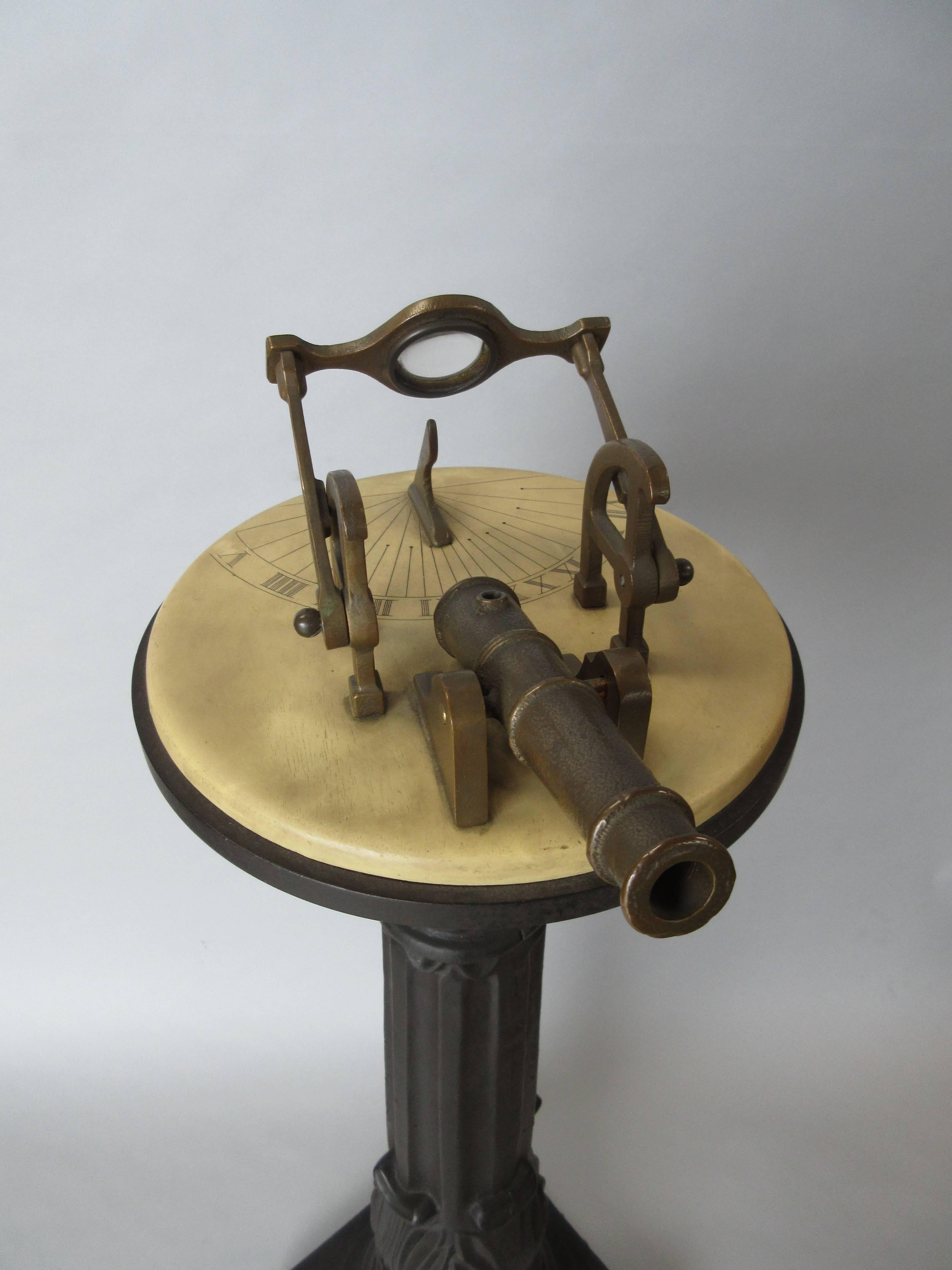 This 'Noon Cannon' is a stunning decorative element standing boldly elegant in the sophisticated den, library or office - the Masculine appeal makes a wonderful Architectural statement and conversation piece.

The Noon Cannon was positioned in