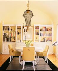 Beautiful Cage Style Modern Chandelier with Gilt Metal Details