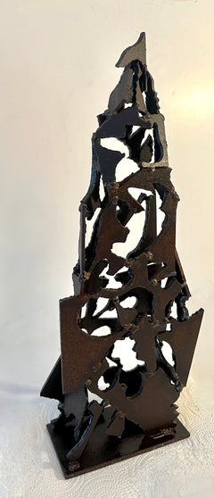 Handcrafted Brutalist Wrought Iron Sculpture