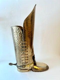 Brass Italian Coachman's Boot Umbrella Stand