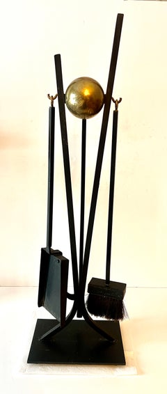 Mid-Century Modern Donald Deskey Fireplace Tool Set