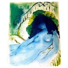 Expressive Figurative Painting on Paper, Attributed to Ben Shahn 1968