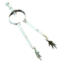 Unique Silver-Plated Bird Foot Sugar Tongs