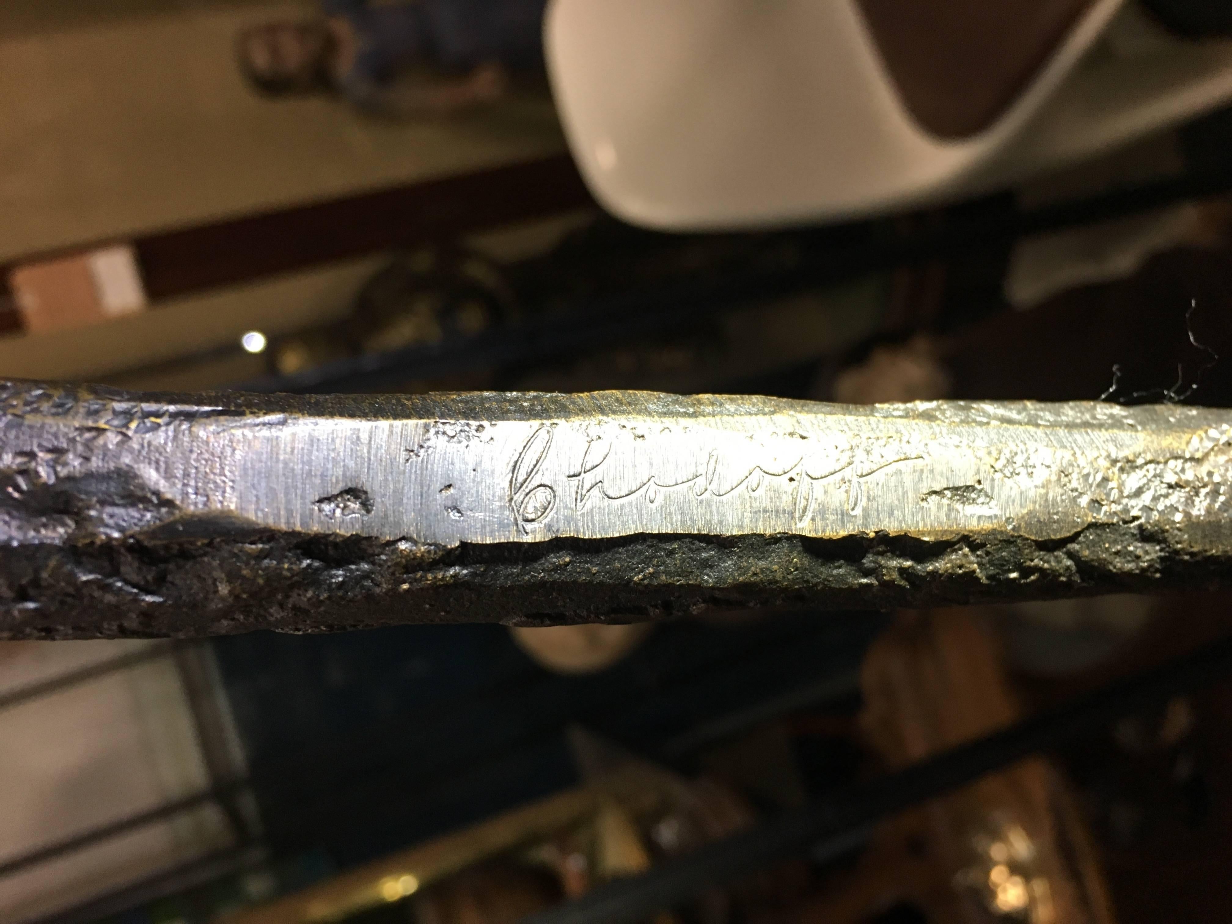 Rare Signed Bronze Console Table by Christopher Chodoff after Diego Giacometti In Excellent Condition In Los Angeles, CA