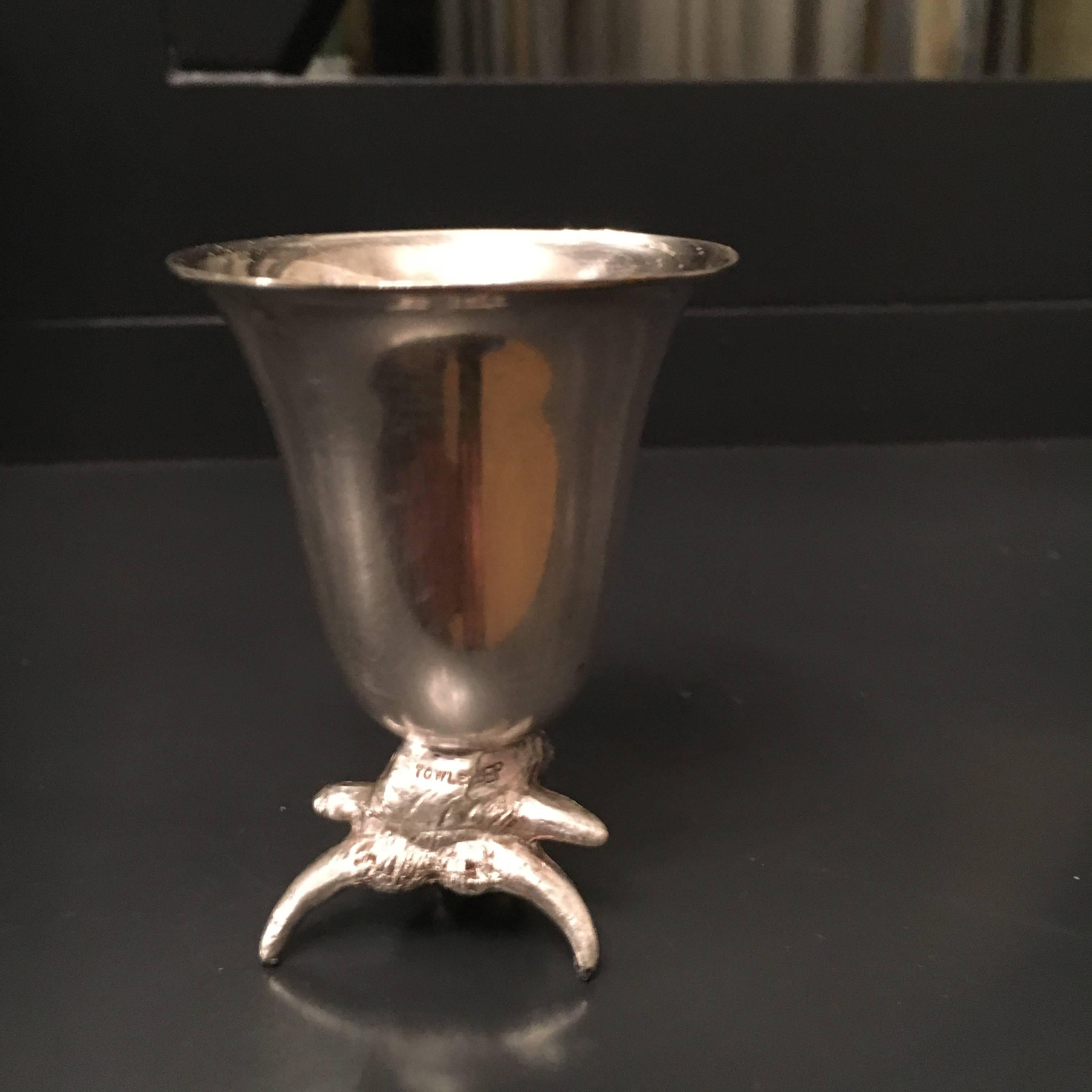 Reversible Silver Plate Bull Liquor Measurer Jigger In Excellent Condition In Los Angeles, CA
