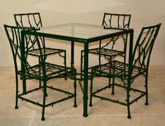 Faux Bois Outdoor Dining Set