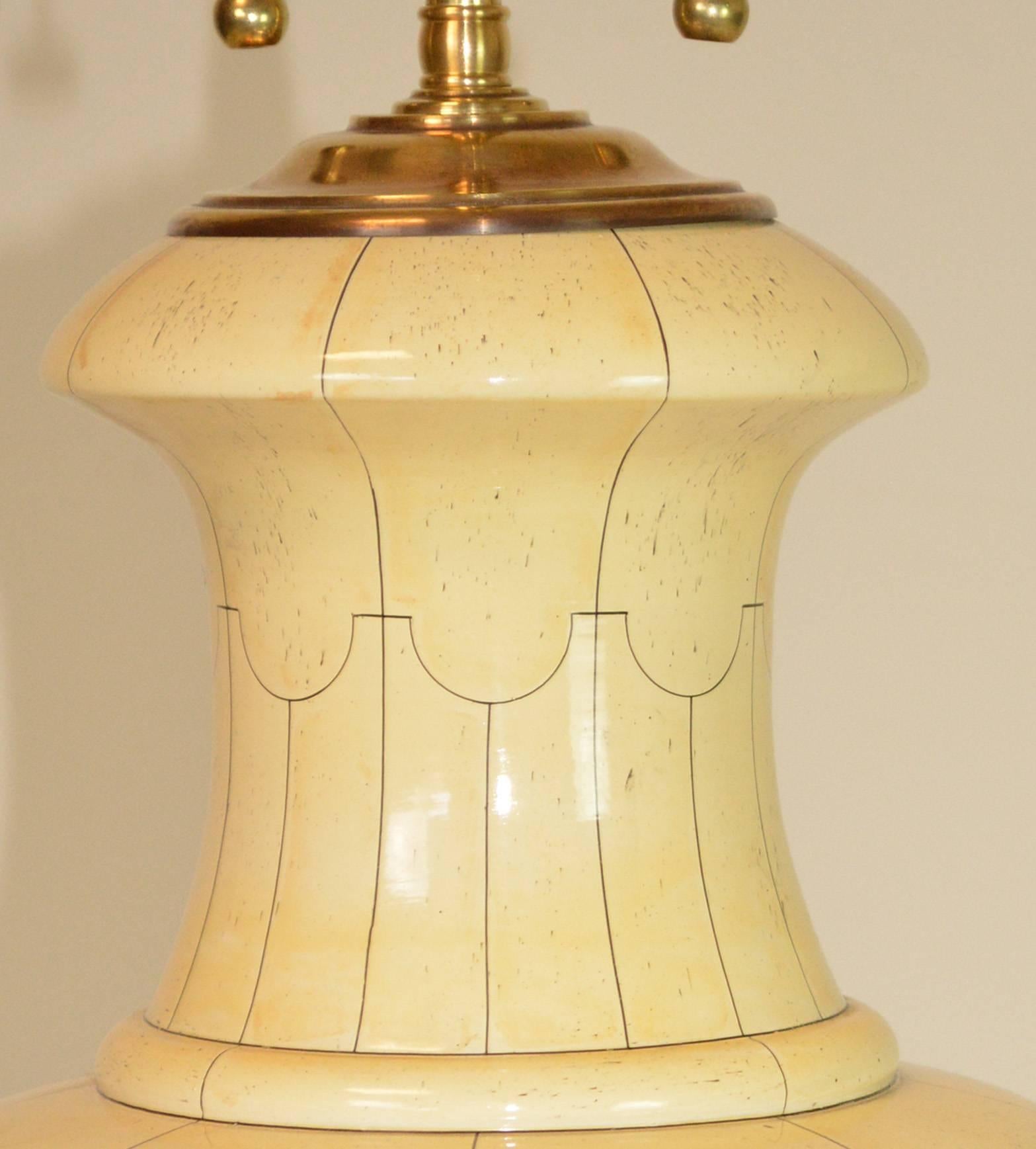 French Jean Roger Ceramic Urn Lamp