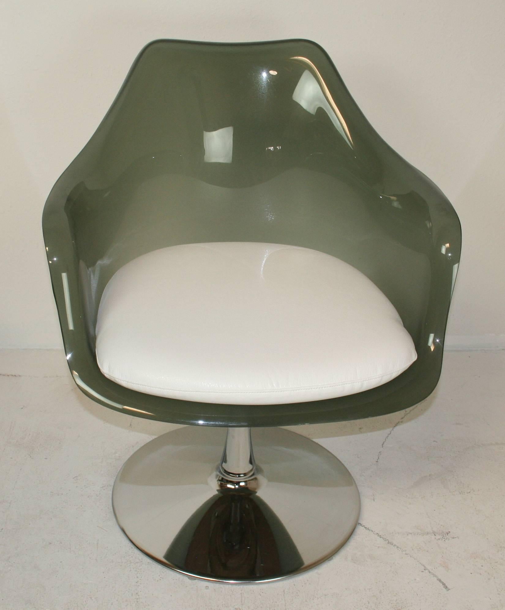 smoked lucite chairs