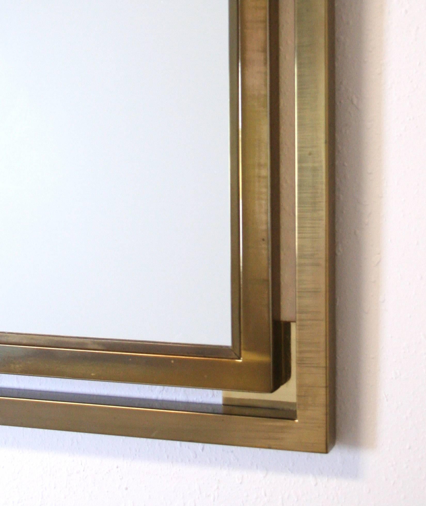 Italian Brass Mirror In Good Condition In Palm Springs, CA