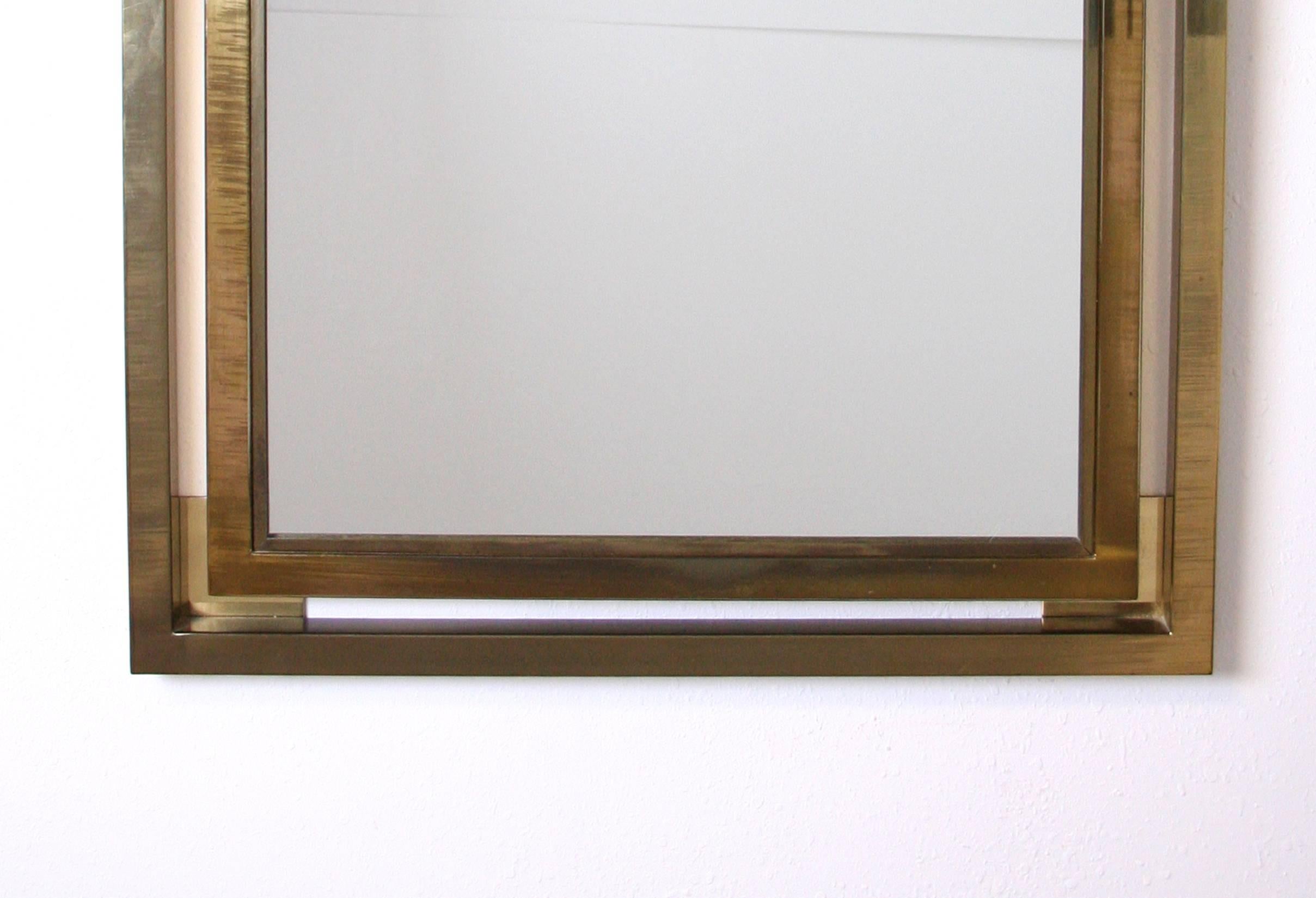 Mid-Century Modern Italian Brass Mirror