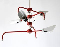 Vintage French Adjustable Modernist Chandelier