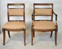 Set of Eight Regency Style Dining Chairs, Parish Hadley, circa 1976