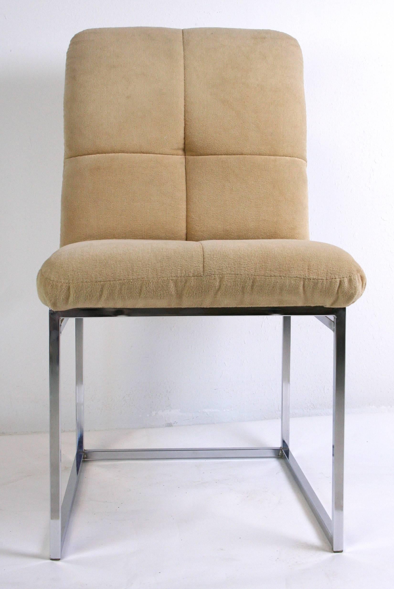 Mid-Century Modern Paire de chaises d'appoint en veau de style Cal en vente
