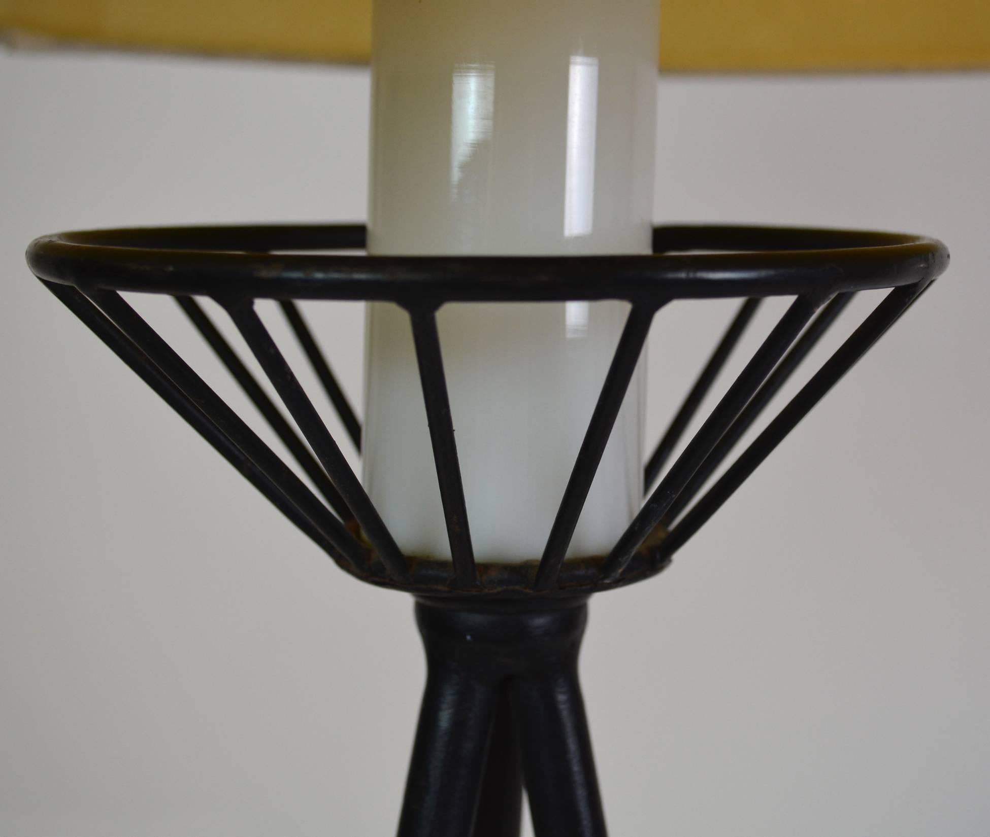 American Mid-Century Modern Iron Tripod Lamp
