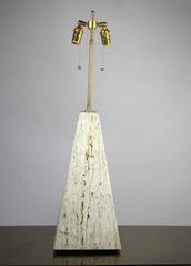 Italian Mid-Century Modern Travertine Lamp