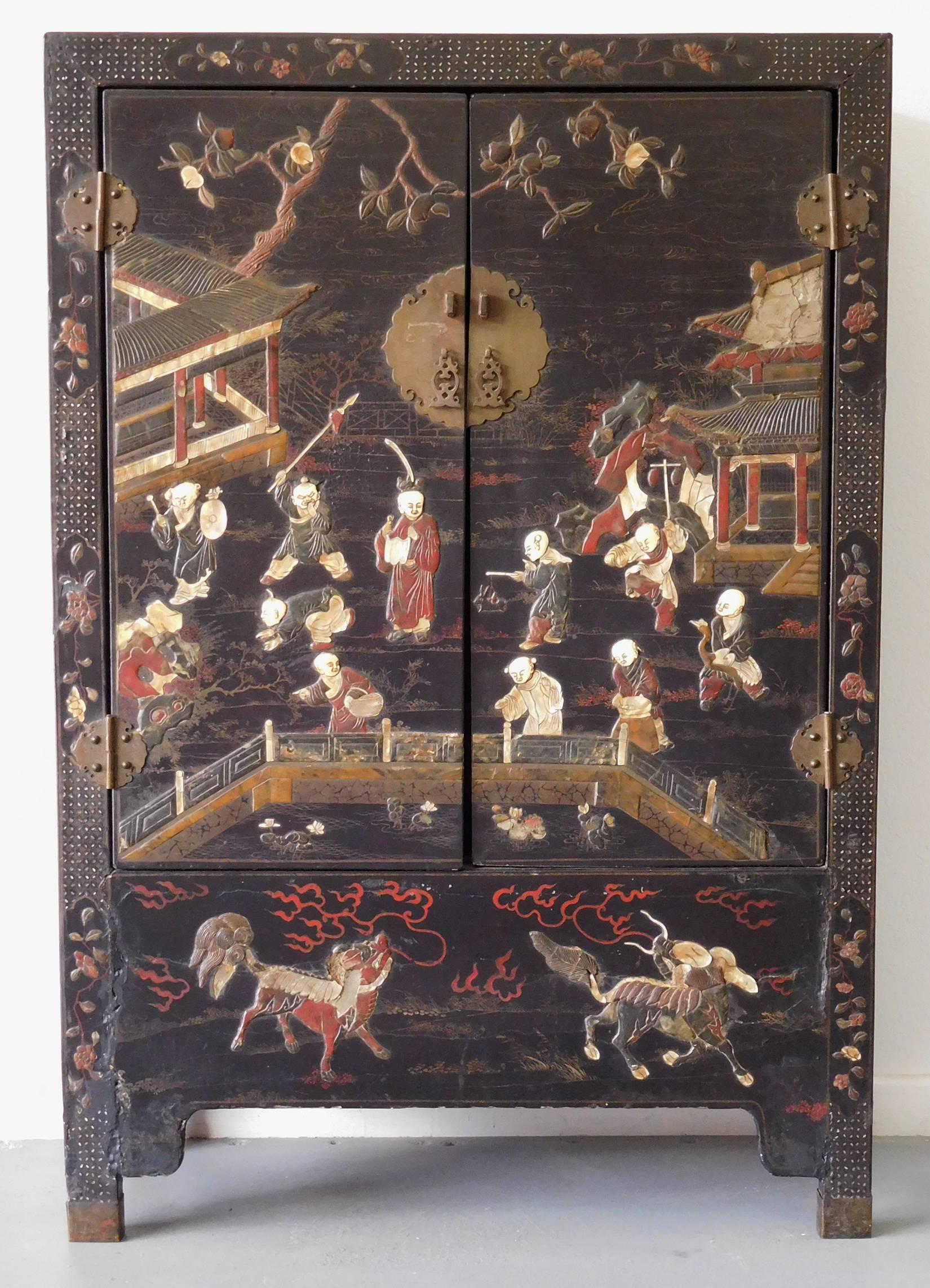 Pair of 19th Century Chinese Scholars Cabinets 1