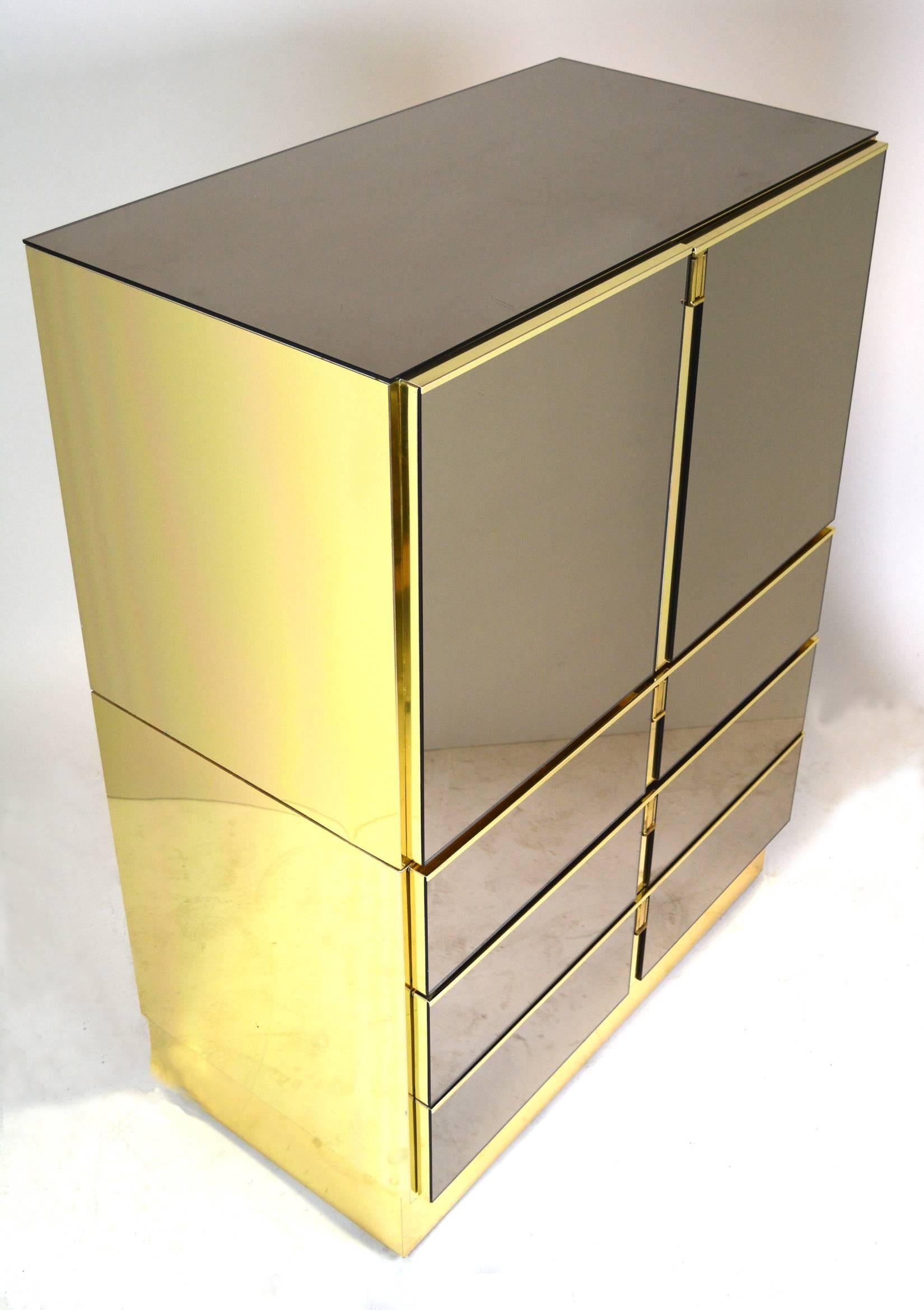 bronze mirror cabinet