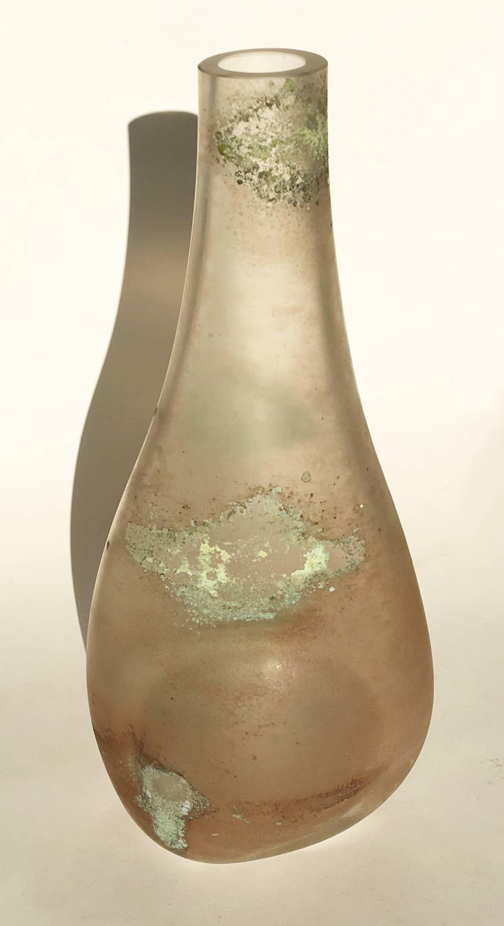 Mid-Century Modern Vase en verre de Murano 