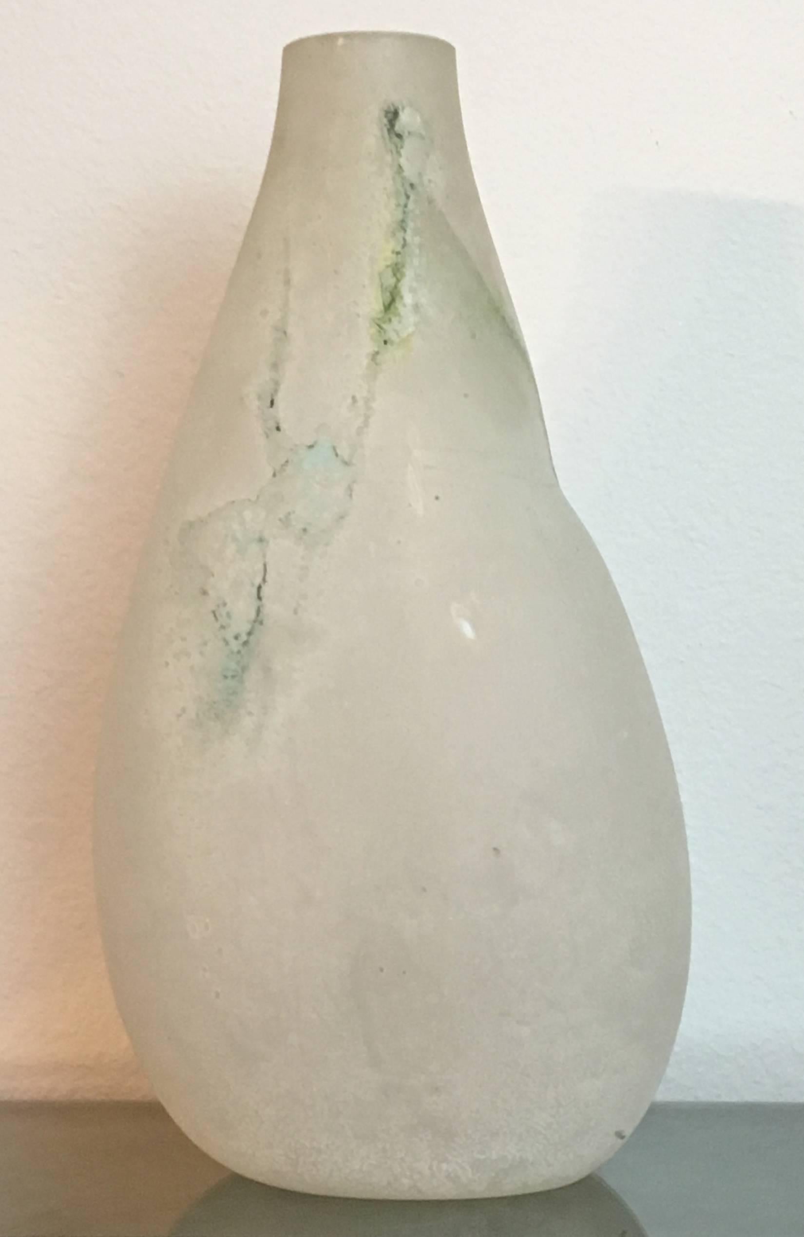 Italiano Grande vaso in vetro di Murano Cenedese Scavo in vendita