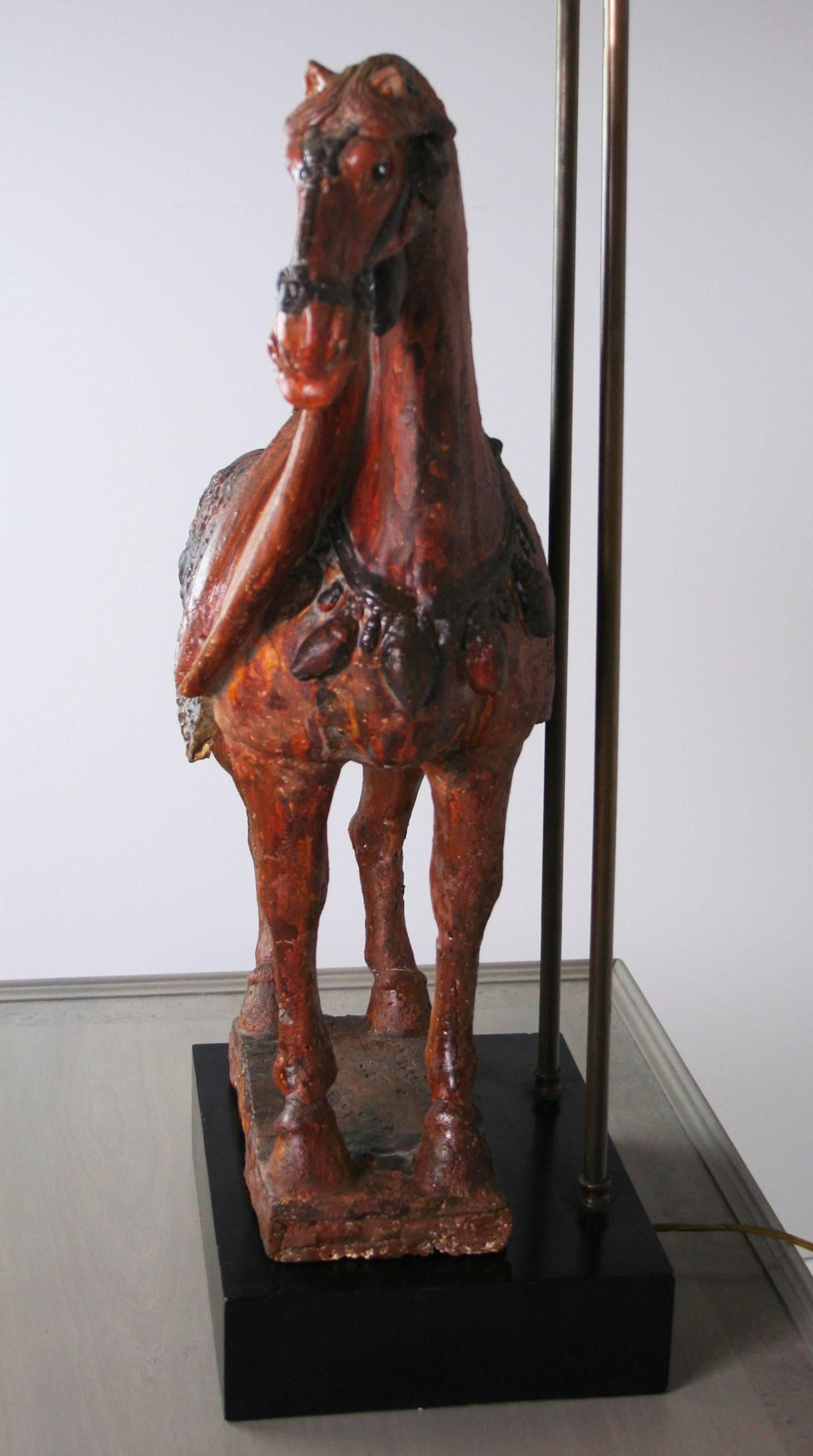 tang horse lamp