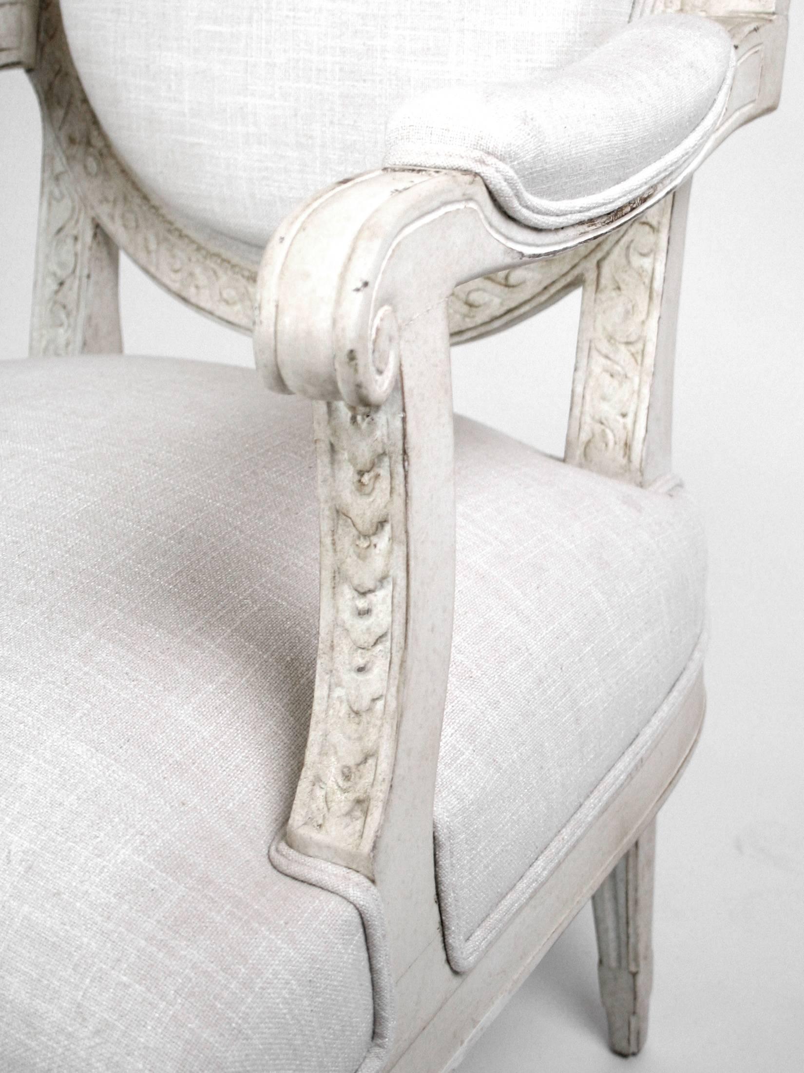Late 19th Century French Louis XVI Fauteuil For Sale 2