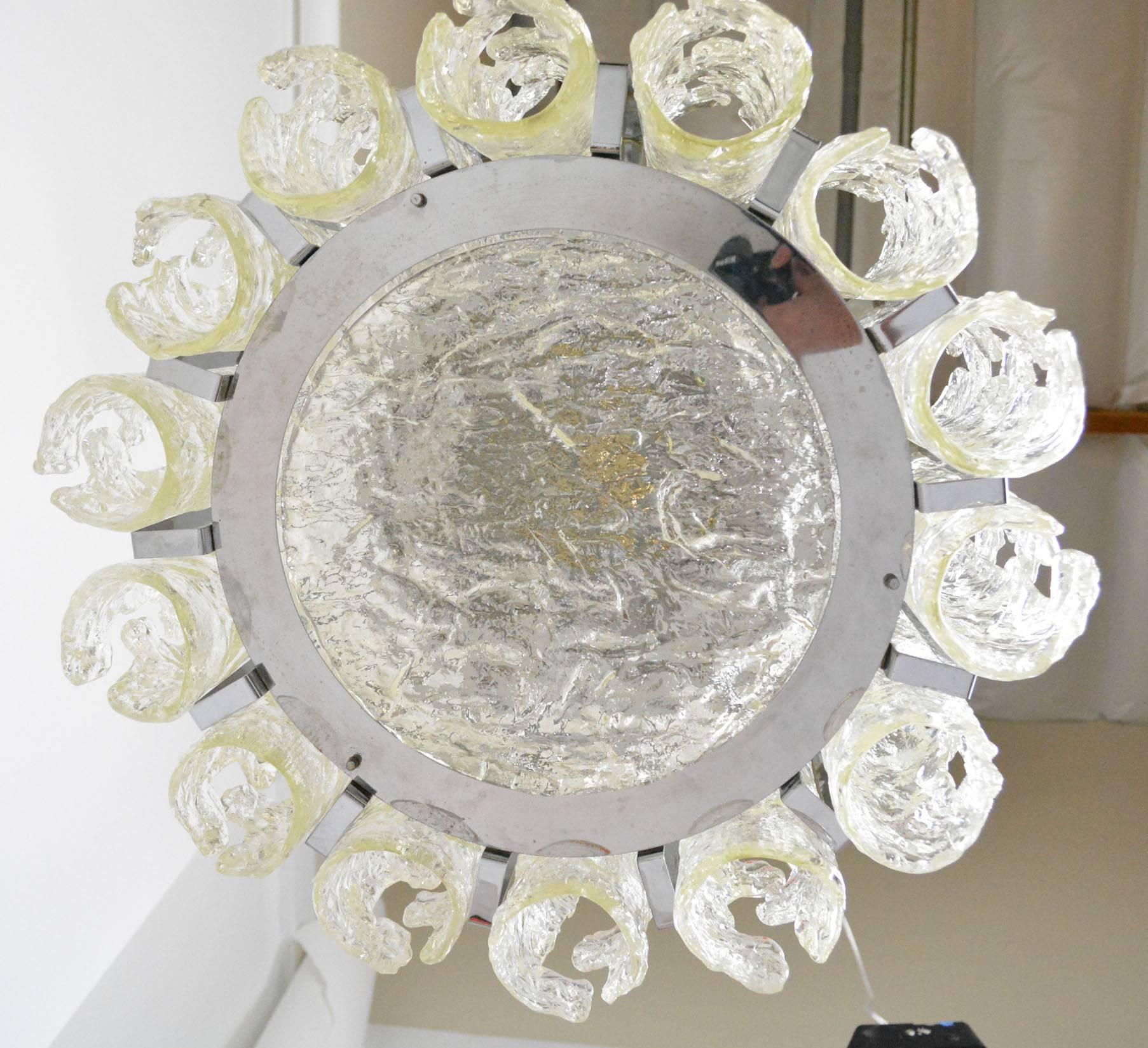 Vetro di Murano Lampadario Mazzega Murano in vendita