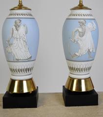 Pair of Mid-Century Neoclassical Lamps