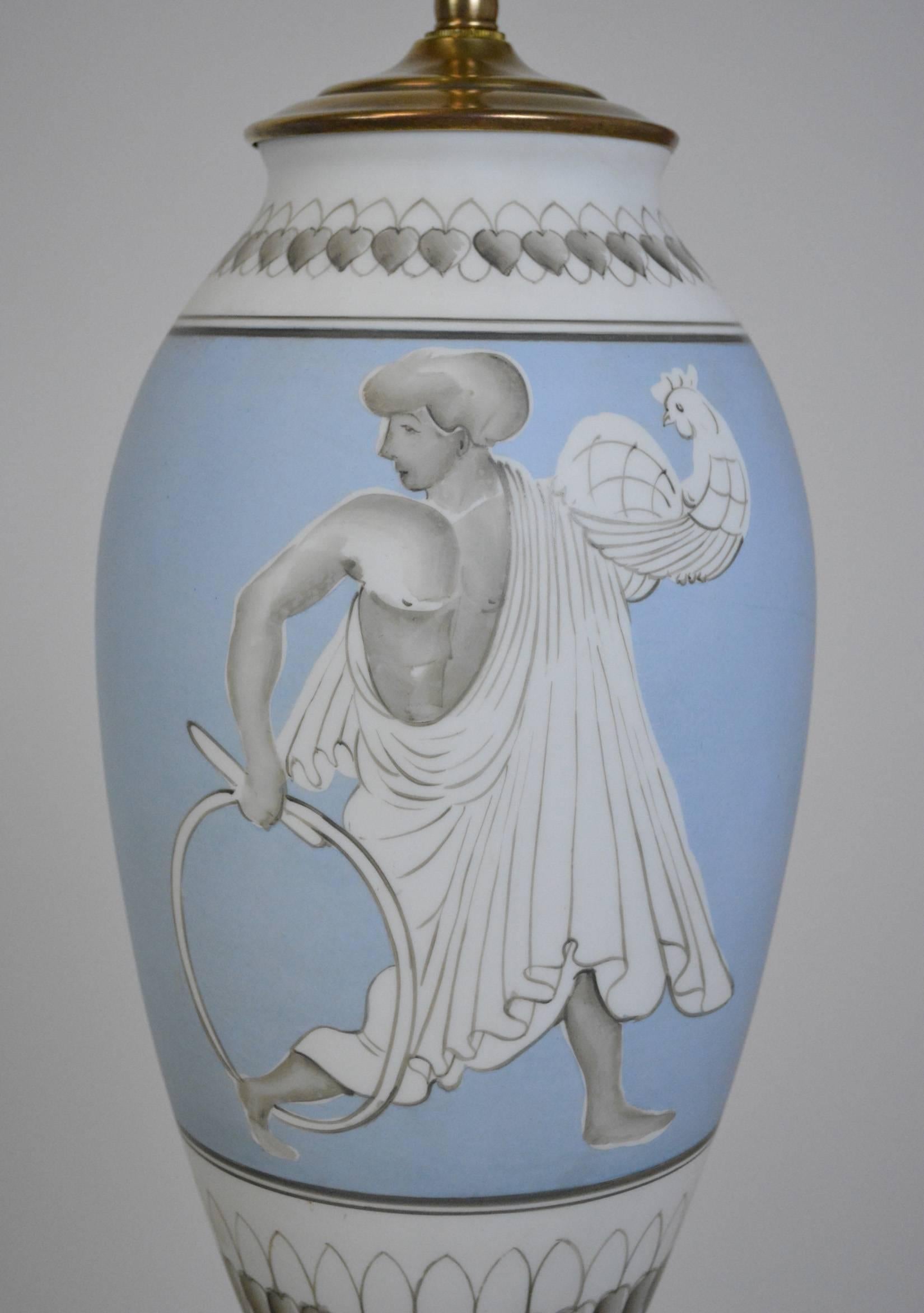 Italiano Coppia di lampade neoclassiche di metà secolo in vendita