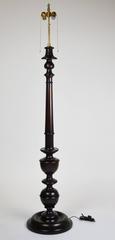 Monumental Turned Wood Floor Lamp