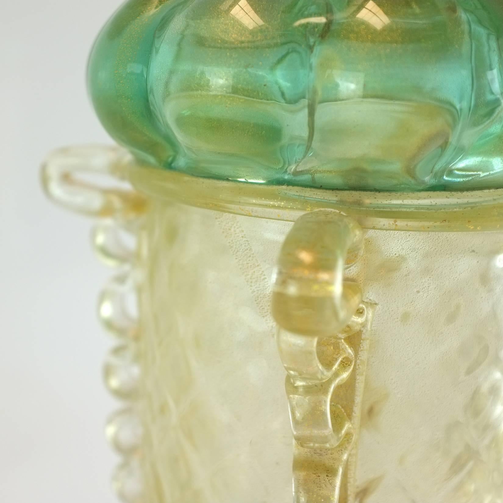 Murano Glass Pair of Early 20th Century Murano Lamps