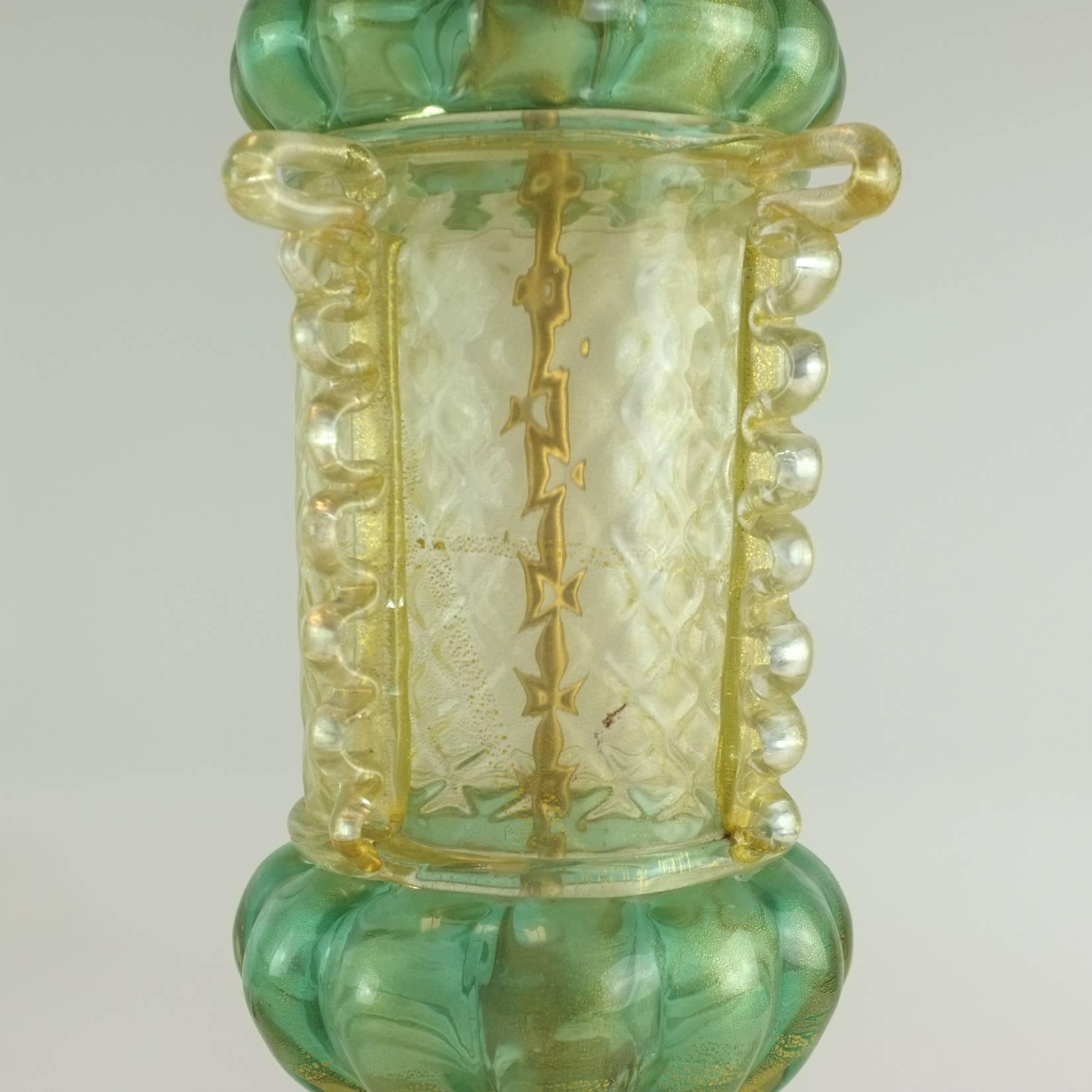 Pair of Early 20th Century Murano Lamps (Muranoglas)