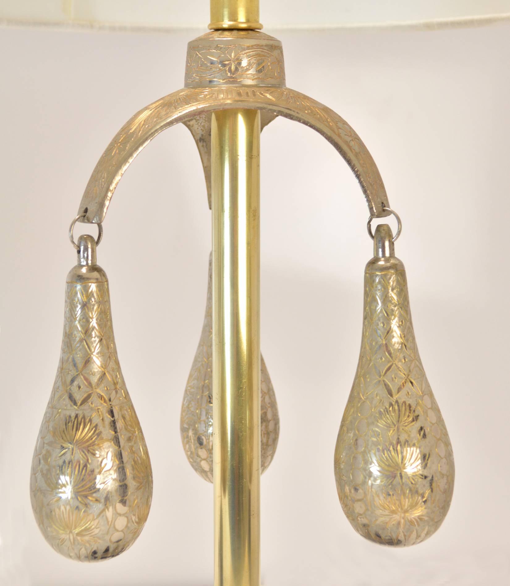 Mid-Century Modern Paire de lampes indiennes de style mi-siècle moderne en vente