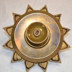 Moderne Türgriffe aus Messing und Abalone aus der Jahrhundertmitte