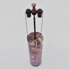 Mid-Century Modern Breccia Antica Marble Lamp