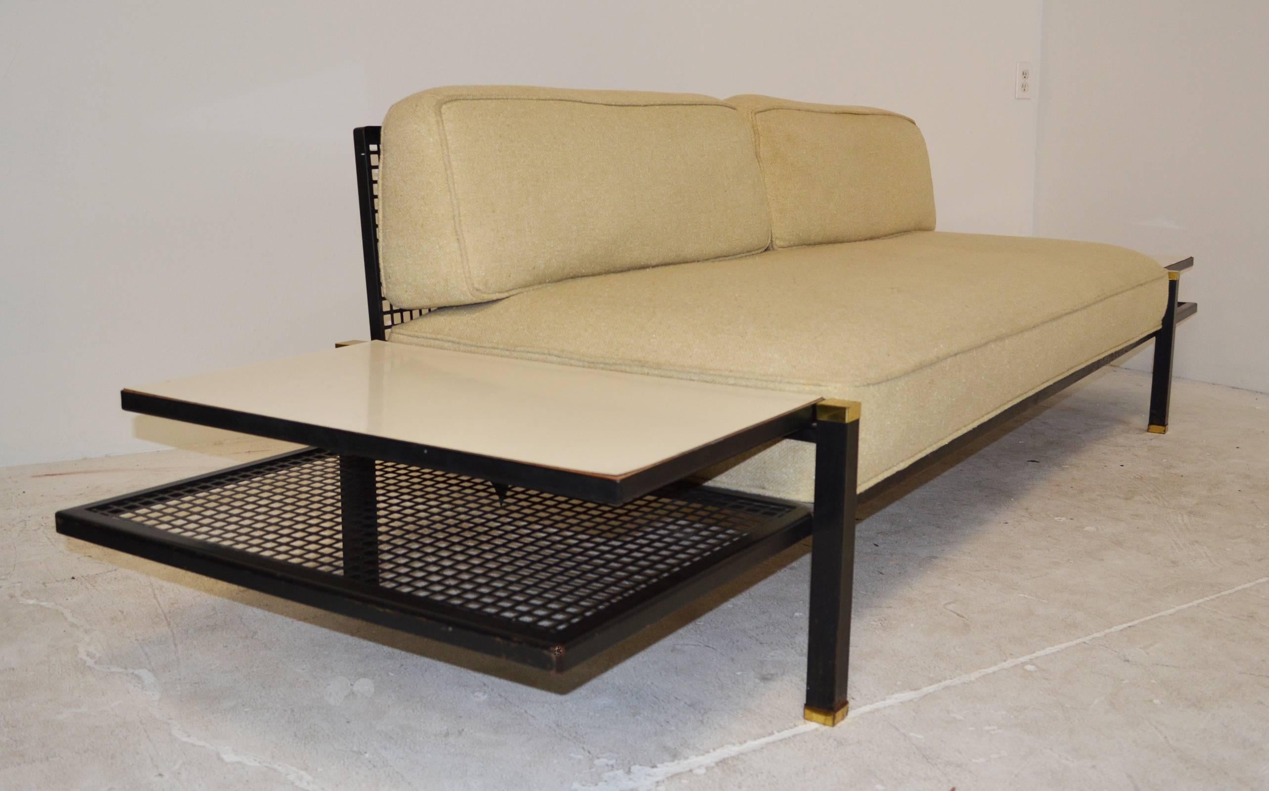 Mid-Century Modern Mid-Century Metal and Brass Living Room Set