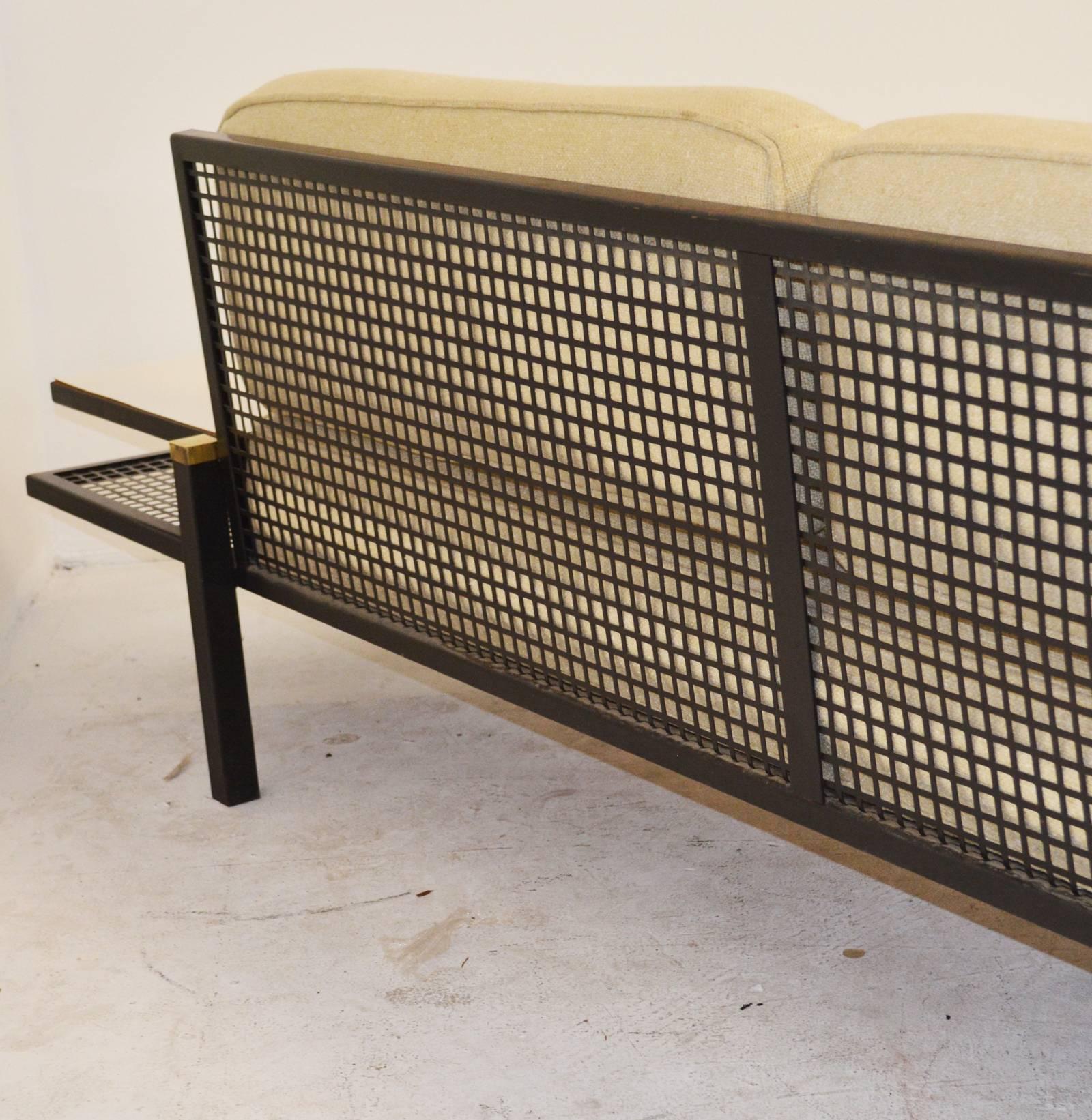 Mid-Century Metal and Brass Living Room Set 1