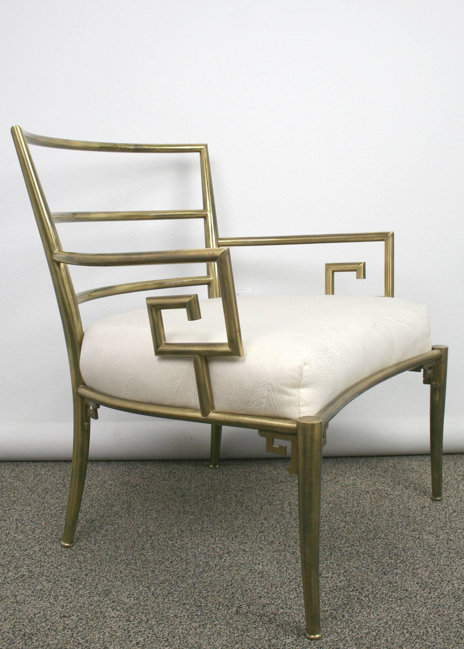 Pair of Weiman Warren Lloyd Brass Lounge Chairs 2
