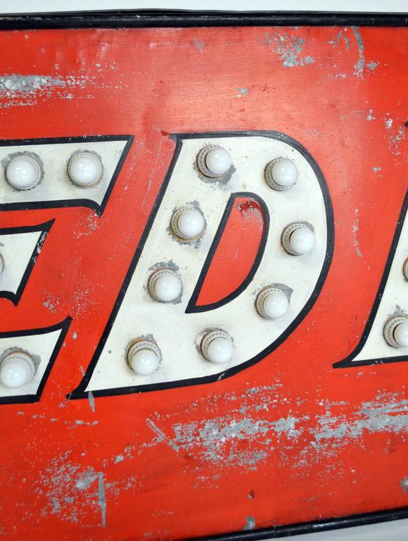 Large Vintage Lighted Sign at 1stDibs