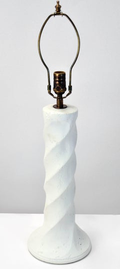 Cast Plaster Twist Lamp