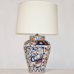 Pair of Red and Blue Imari Table Lamps