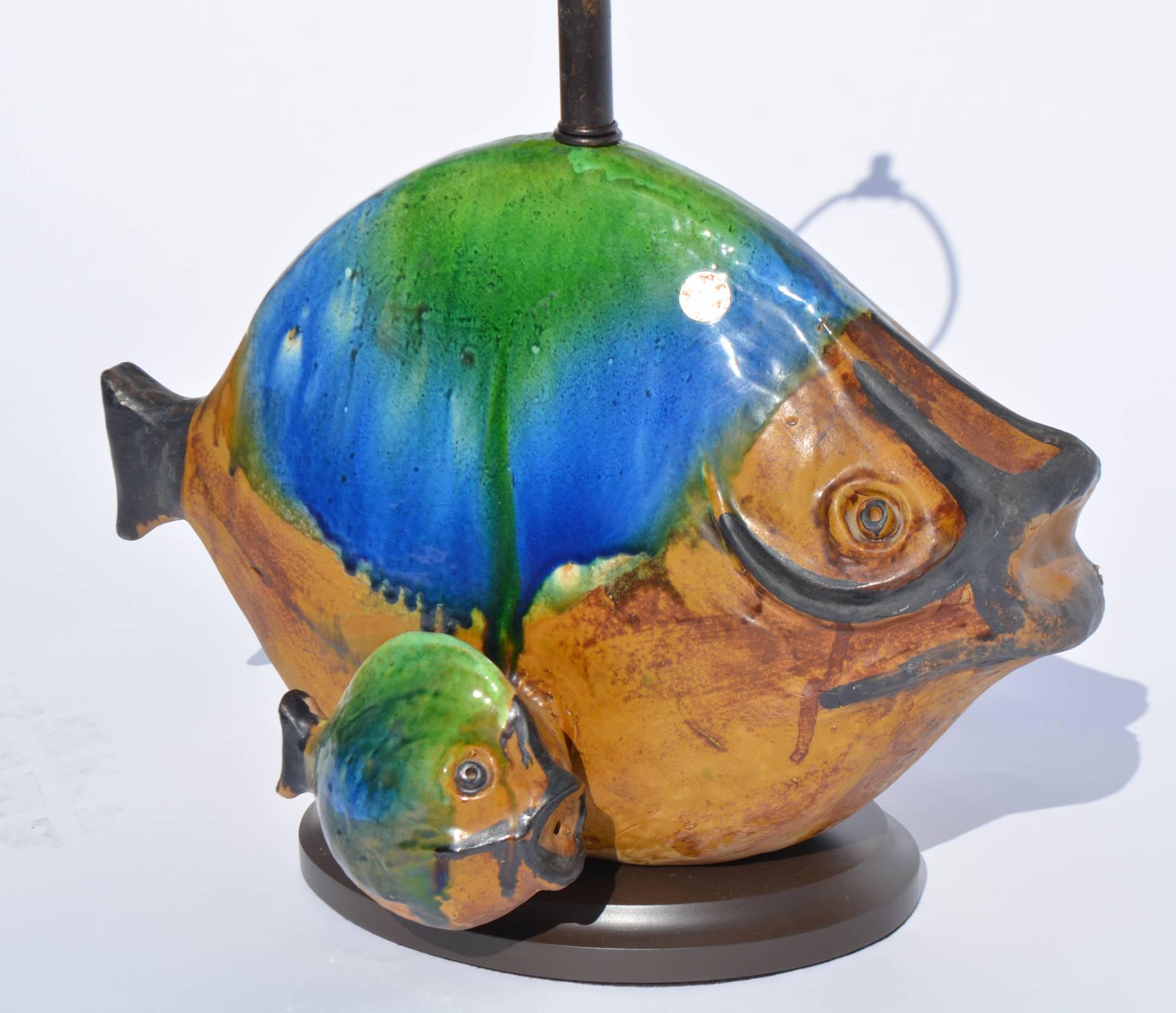 Mid-Century Modern Gli Etruschi Fish Lamp