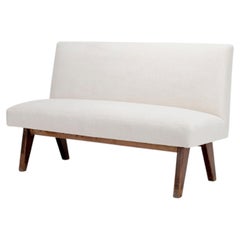 Pierre Jeanneret High Court Public Bench / Sofa in Muffle Alpaca Rose Uniacke